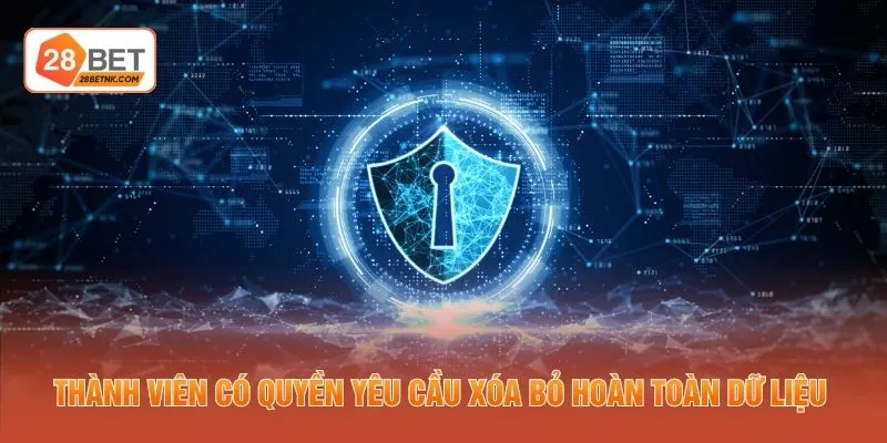 Thành viên có quyền yêu cầu xóa bỏ hoàn toàn dữ liệu 